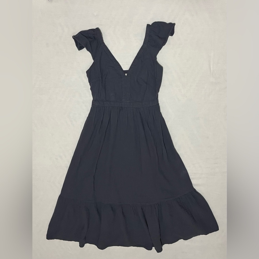 Universal Thread Grey Sleeveless Tiered Gauze Midi Dress - Size XS (Smocked Back